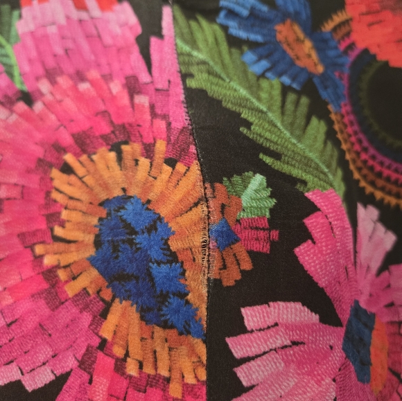 Farm Rio XL tropical print black lace flowy sleeve top - Picture 9 of 9